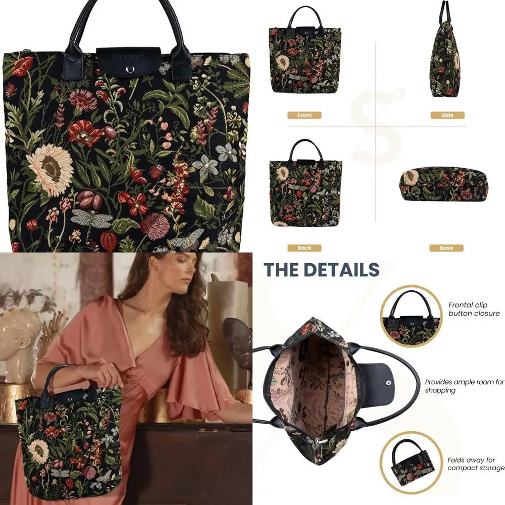Collapsible Tote Bag - Reusable Grocery Shopping Bag by Signare Tapestry
Collapsible Tote Bag - Reusable Grocery Shopping Bag by Signare Tapestry