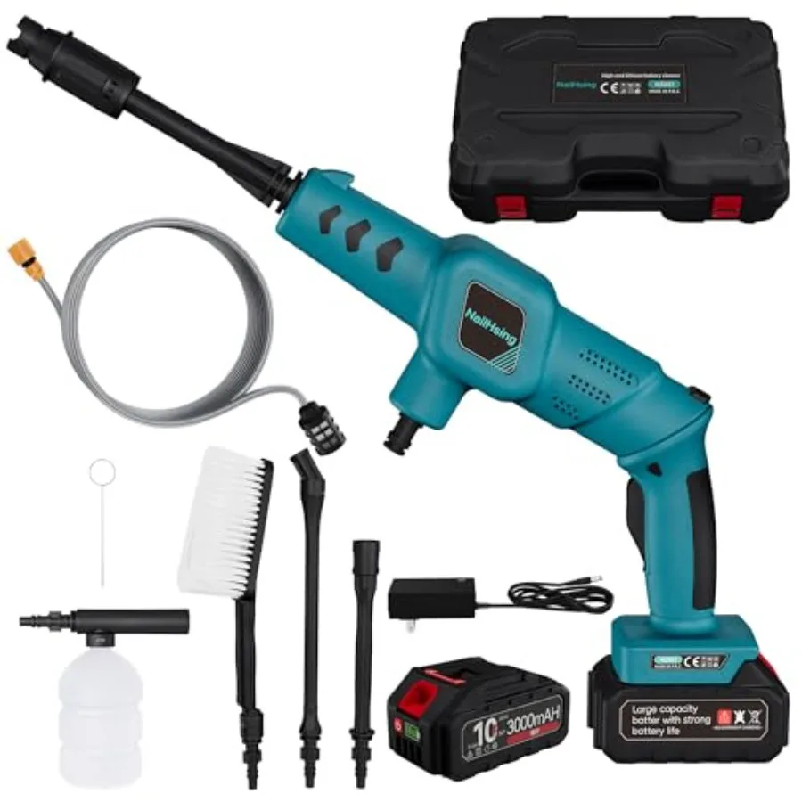 Cordless Pressure Washer Battery PoweredCordless Power Washer with 3 Nozzle 16.4FT High-Elastic Hose 18v BatteryandCharger Port
Cordless Pressure Washer Battery PoweredCordless Power Washer with 3 Nozzle 16.4FT High-Elastic Hose 18v BatteryandCharger Port