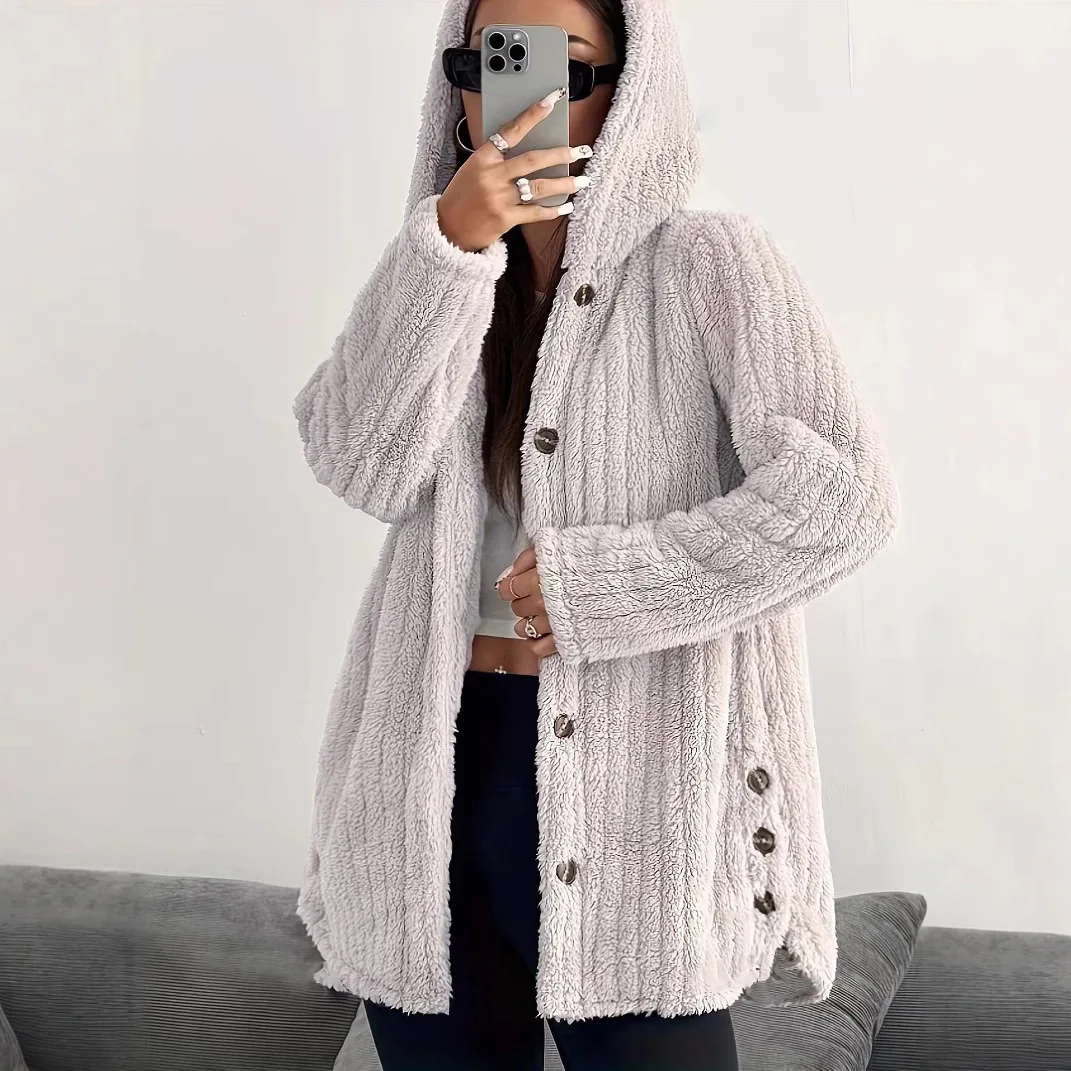 Oversized Jacket For Women 2025 New Autumn Winter Warm Plush Hooded Streetwear Loose Lady Outerwear Coat Roupas Feminina Tops
Oversized Jacket For Women 2025 New Autumn Winter Warm Plush Hooded Streetwear Loose Lady Outerwear Coat Roupas Feminina Tops