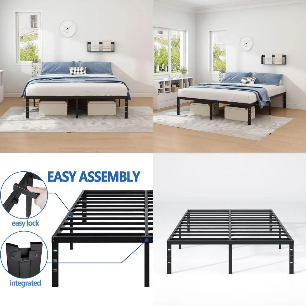 Металлический каркас кровати размера «queen-size» с местом для хранения вещей, прочный, высота 18, простая сборка, без коробчатой пружины, черный
Металлический каркас кровати размера «queen-size» с местом для хранения вещей, прочный, высота 18, простая сборка, без коробчатой пружины, черный