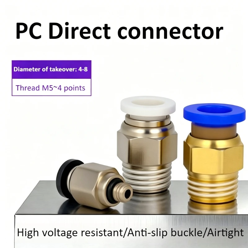 Copper Pneumatic Air Quick Plug Quick Connector PC 4mm 6mm 8mm Thread Straight Through 1/4 "1/8" 3/8 1/2 Hose Connector Pipe
Copper Pneumatic Air Quick Plug Quick Connector PC 4mm 6mm 8mm Thread Straight Through 1/4 "1/8" 3/8 1/2 Hose Connector Pipe