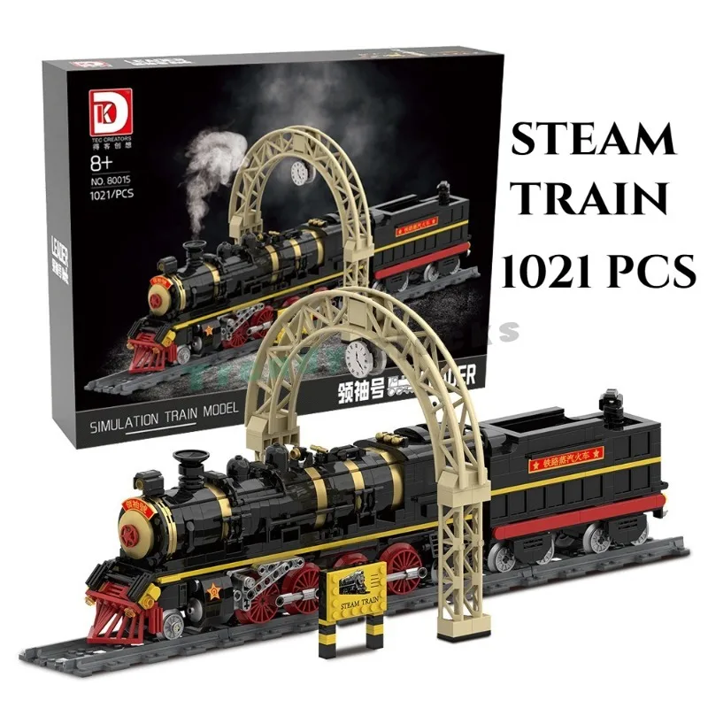 1021PCS Retro Leader Steam Train Building Blocks,City Rail Tracks Locomotive Bricks Decor DIY Toys Children Adult Birthday Gifts
1021PCS Retro Leader Steam Train Building Blocks,City Rail Tracks Locomotive Bricks Decor DIY Toys Children Adult Birthday Gifts