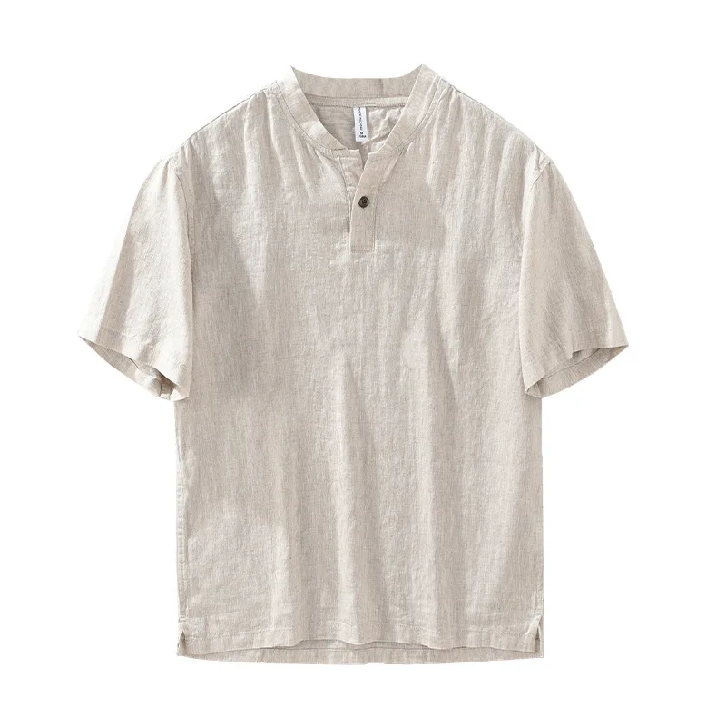 Loose Fit Men's Linen Short Sleeve Shirt Casual Thin Style Japanese Style Stand Collar Casual Wear Comfortable Breathable
Loose Fit Men's Linen Short Sleeve Shirt Casual Thin Style Japanese Style Stand Collar Casual Wear Comfortable Breathable