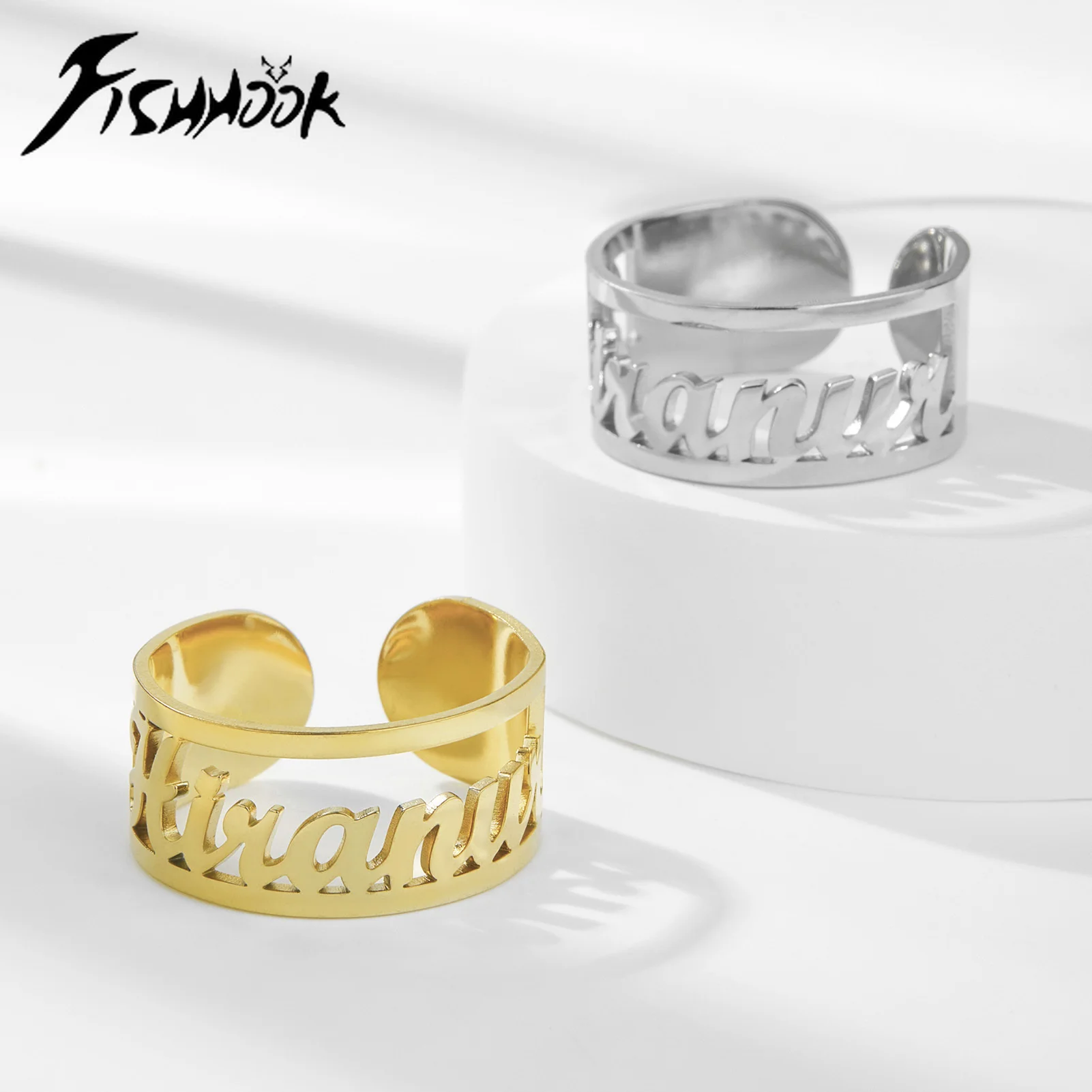 Custom Name Finger Ring Personalized Hebrew Arabic Gift For Women Men Couple Gold Color Silver Color Stainless Steel Jewelry
Custom Name Finger Ring Personalized Hebrew Arabic Gift For Women Men Couple Gold Color Silver Color Stainless Steel Jewelry