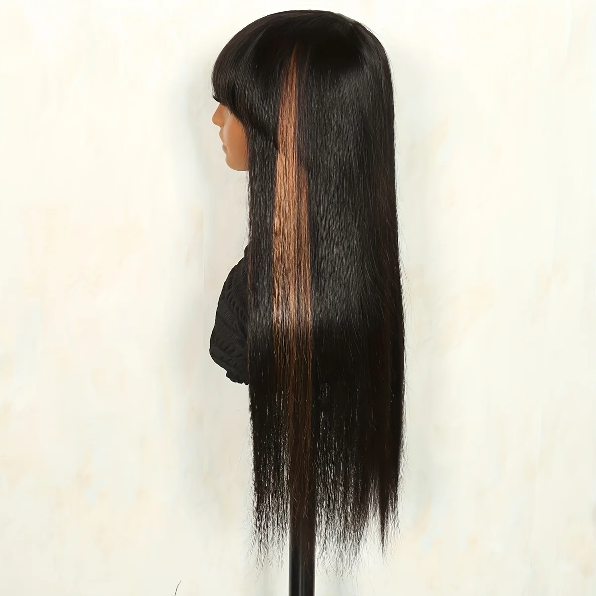 100% Remy Human Hair Wigs with Bangs-Straight Hair,Black and 1 Strand of #4 Mixed Color,Perfect for Women to Wear
100% Remy Human Hair Wigs with Bangs-Straight Hair,Black and 1 Strand of #4 Mixed Color,Perfect for Women to Wear