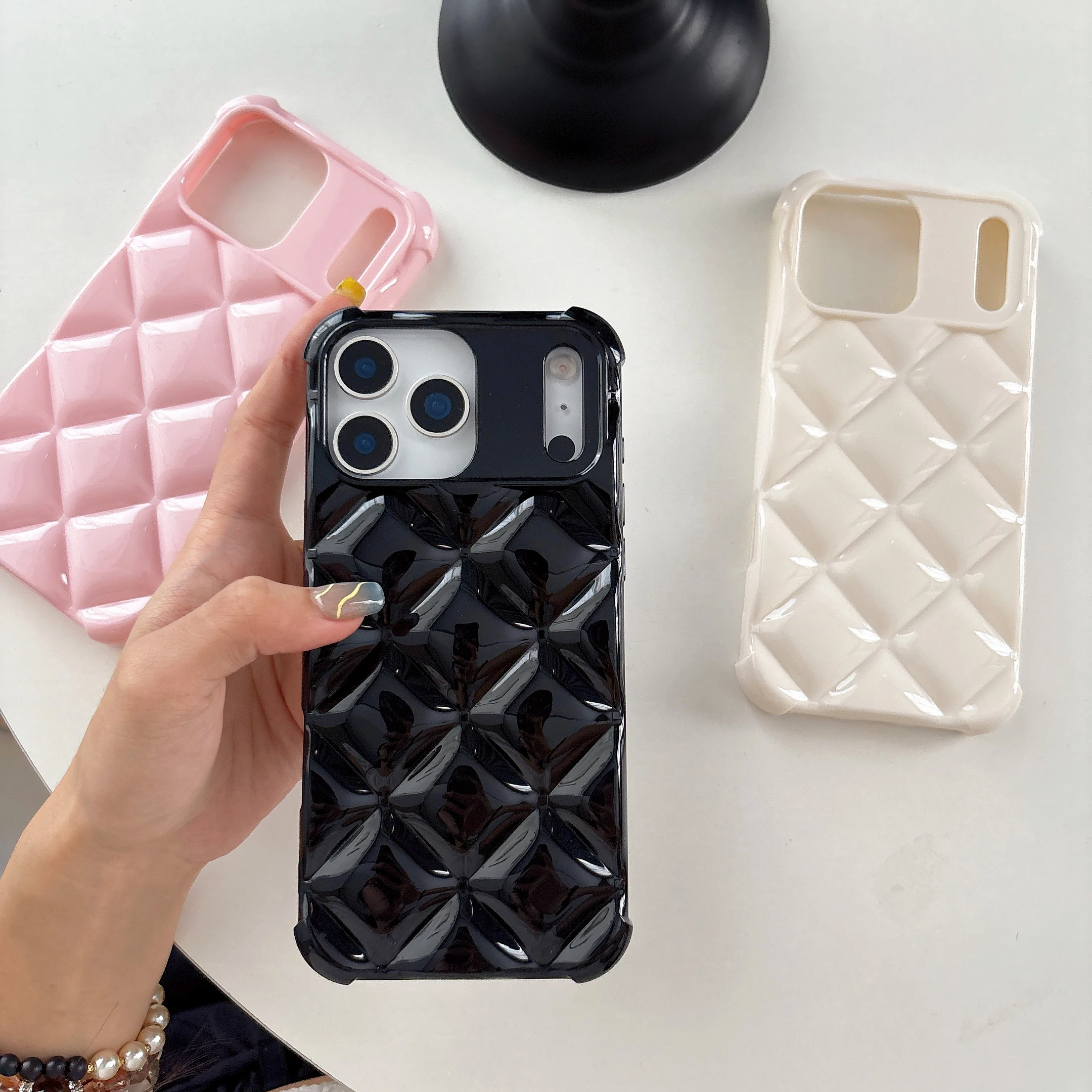 Luxury 3D Candy Color Lattice Shockproof Case For iPhone 17 Air 16 15 14 13 12 11 Pro Max Mini Plus Glossy Silicone Bumper Cover
Luxury 3D Candy Color Lattice Shockproof Case For iPhone 17 Air 16 15 14 13 12 11 Pro Max Mini Plus Glossy Silicone Bumper Cover