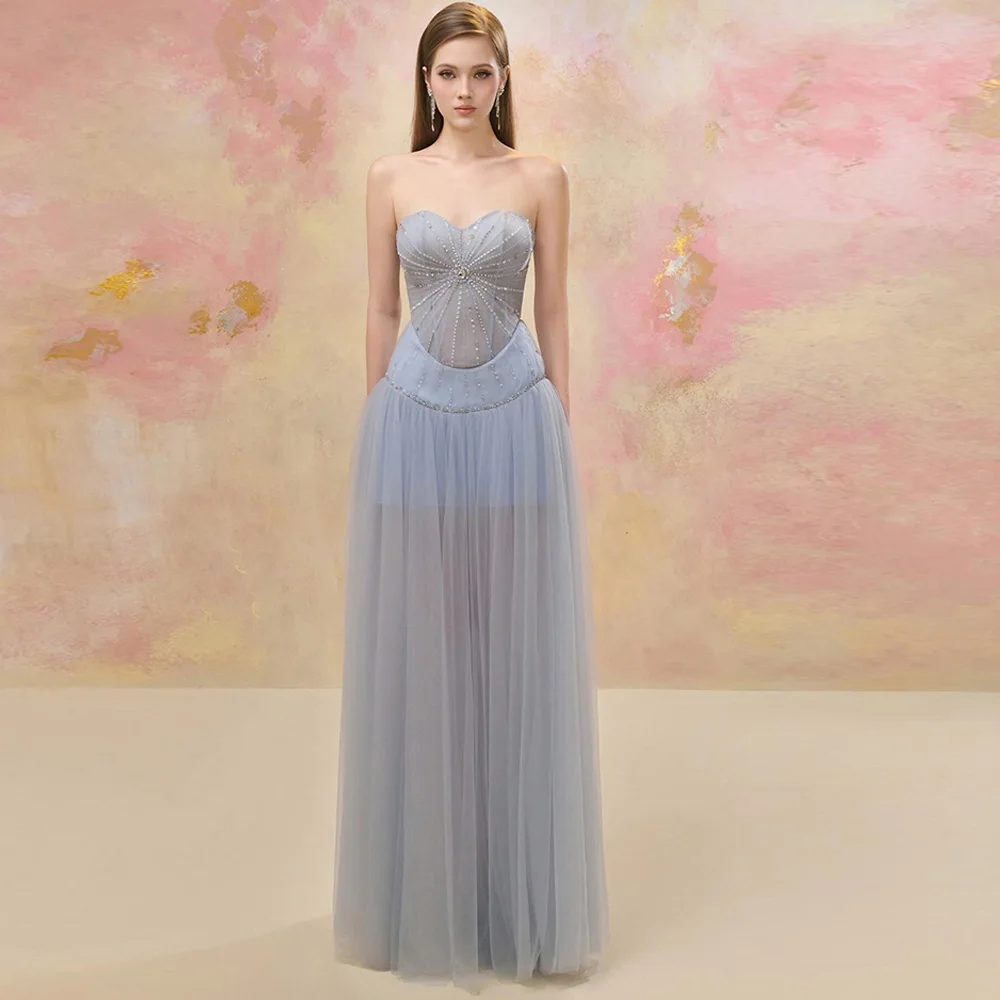 Customized Blue Sweetheart A-Line Sleeveless Evening Dress Delicate Crystal Prom Dress High Quality Zipper Back Party Dress
Customized Blue Sweetheart A-Line Sleeveless Evening Dress Delicate Crystal Prom Dress High Quality Zipper Back Party Dress