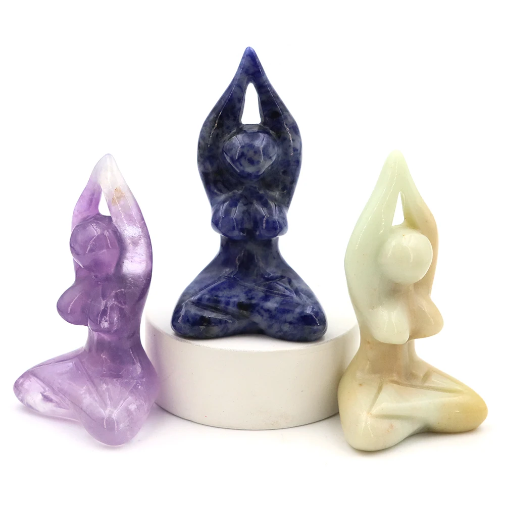 2.5" Yoga Lady Model Statue Natural Crystal Carving Art Gemstone Poses Figurine Crafts Stone Meditation Room Bedroom Decoratione
2.5" Yoga Lady Model Statue Natural Crystal Carving Art Gemstone Poses Figurine Crafts Stone Meditation Room Bedroom Decoratione