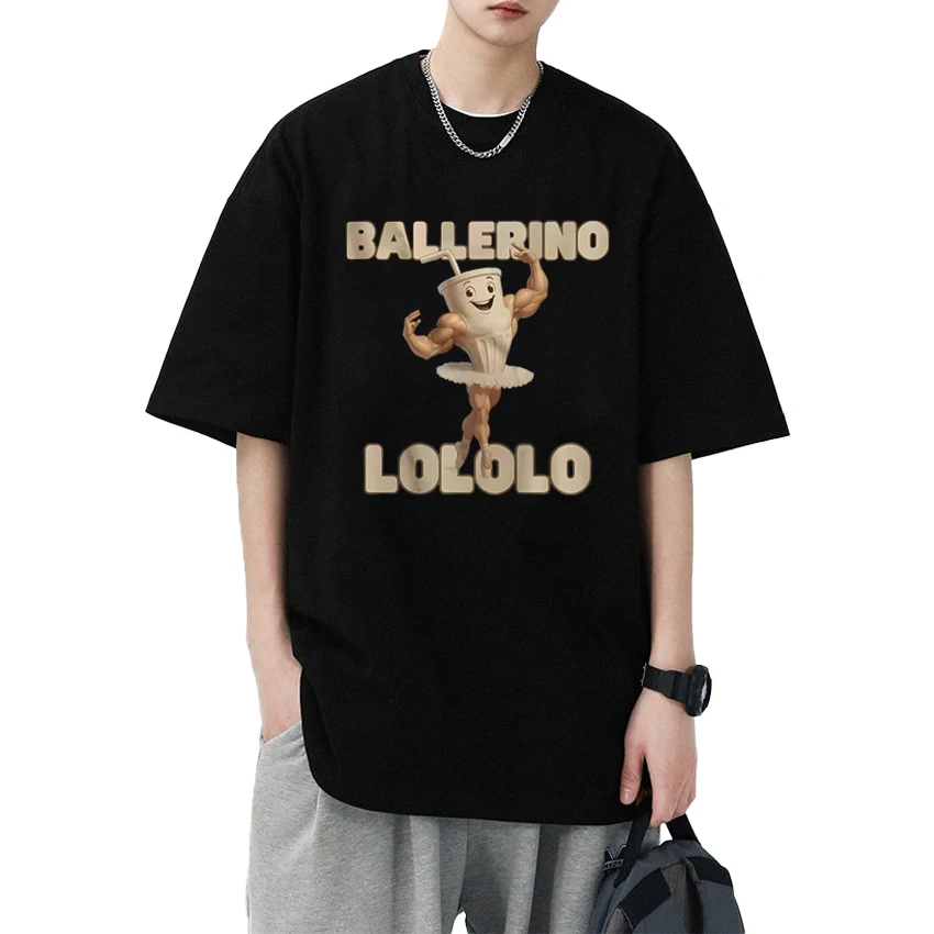Funny Ballerino LoLoLo Dancer print short sleeve T-shirts Men Women Italian Brainrot Meme harajuku T shirt Unisex Cotton Tops
Funny Ballerino LoLoLo Dancer print short sleeve T-shirts Men Women Italian Brainrot Meme harajuku T shirt Unisex Cotton Tops