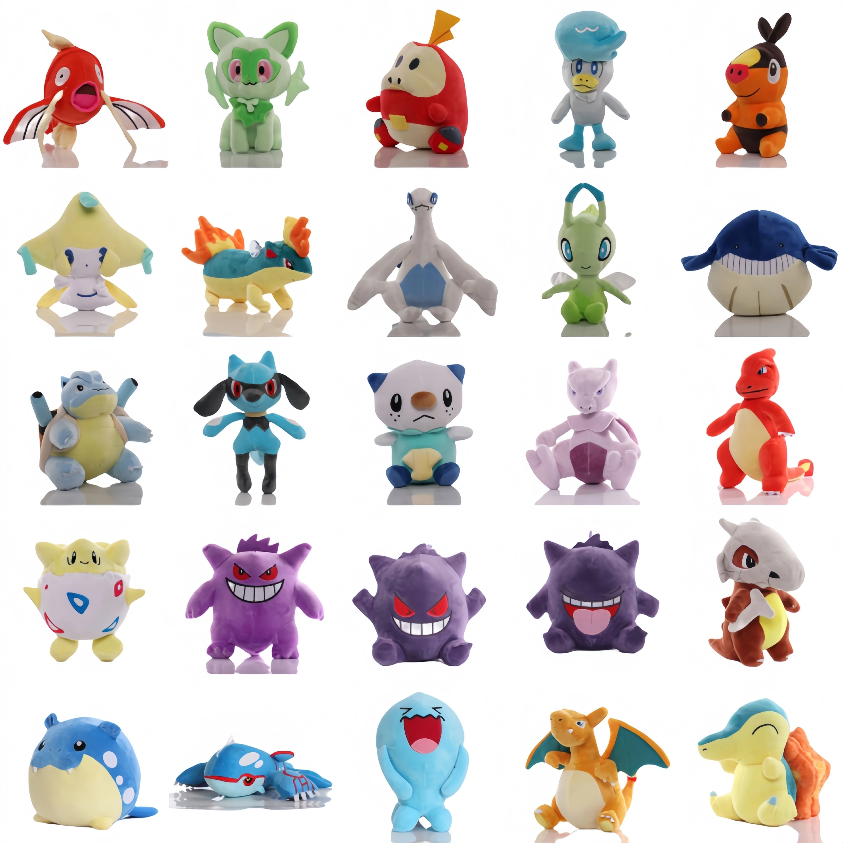 Плюшевые плюшевые игрушки Pokemon Pikachu Oshawott Lapras Haunter Gengar Tepig Magikarp Peluche Kawaii Jirachi, игрушки для хобби, подарок
Плюшевые плюшевые игрушки Pokemon Pikachu Oshawott Lapras Haunter Gengar Tepig Magikarp Peluche Kawaii Jirachi, игрушки для хобби, подарок