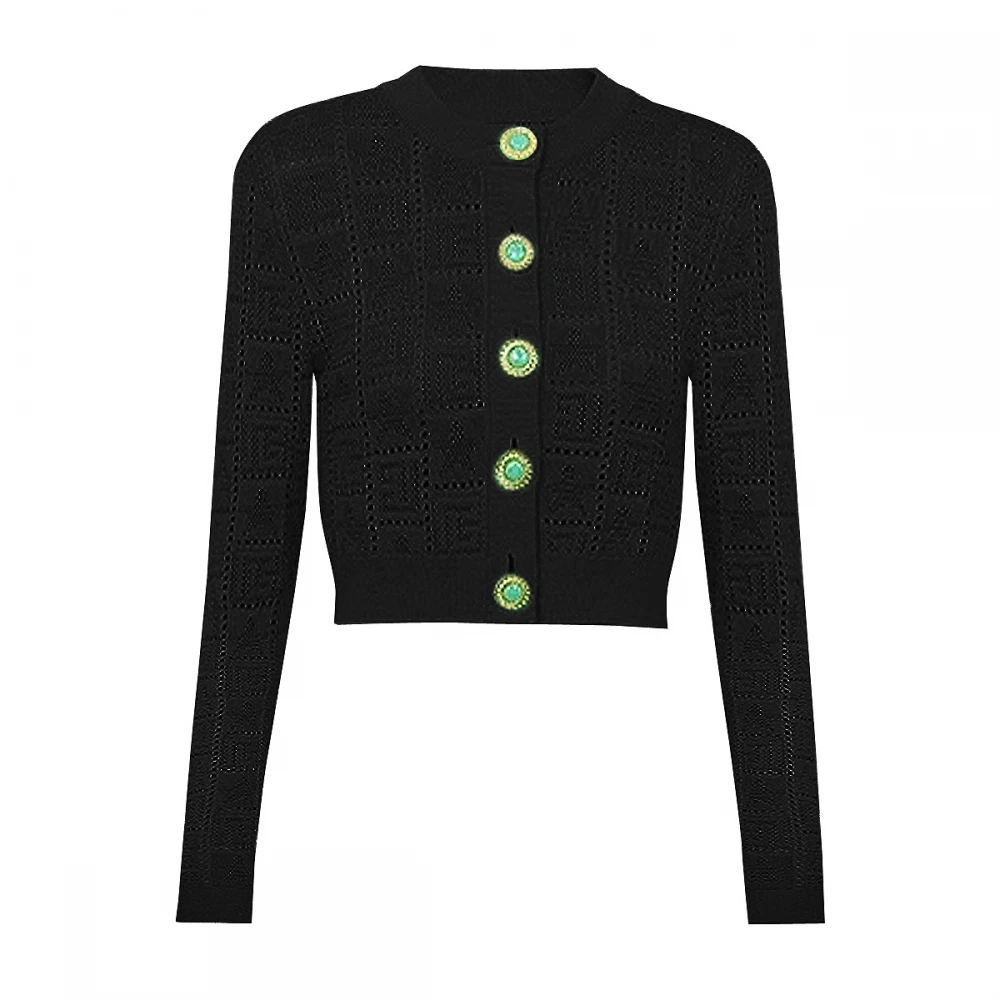 High-End 2024 Spring Autumn New Style Quality Gem Button Knitted Long Sleeve round Neck Open Cardigan Top Woolen Outerwear
High-End 2024 Spring Autumn New Style Quality Gem Button Knitted Long Sleeve round Neck Open Cardigan Top Woolen Outerwear