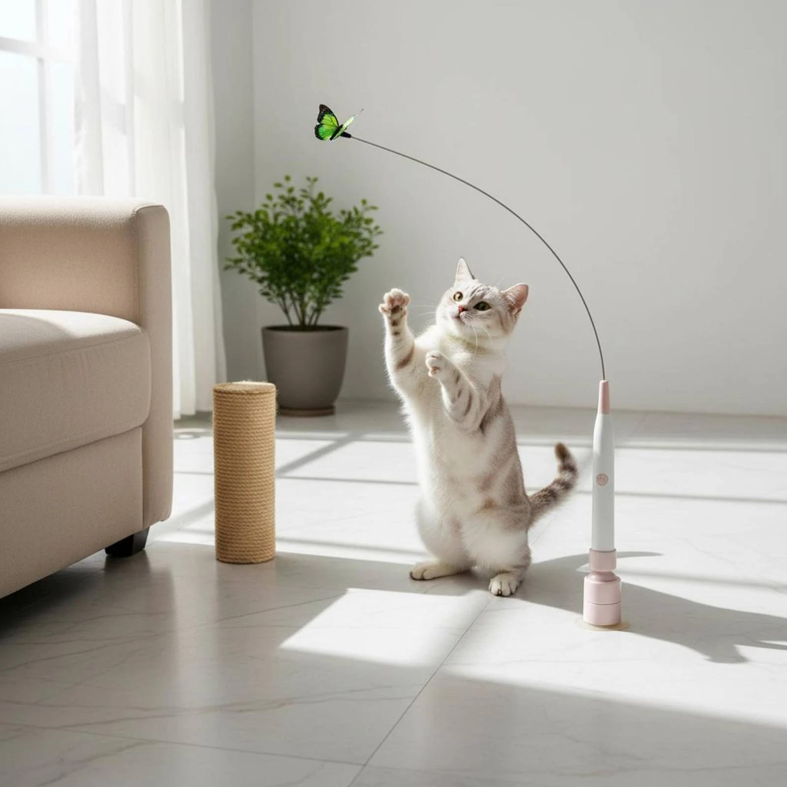 Electric Feline Teaser Bendable Suction Cup Feline Teaser Butterfly Lure ABS
Electric Feline Teaser Bendable Suction Cup Feline Teaser Butterfly Lure ABS
