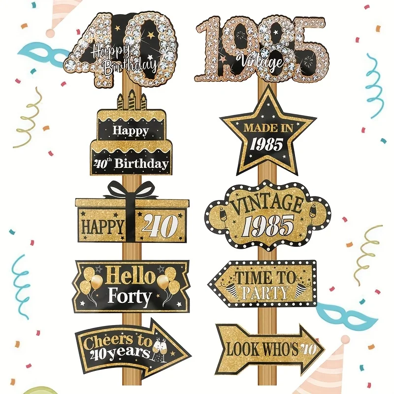 40th Black Gold Photo Background Birthday Party Decoration Sign 40th Birthday Birthday Anniversary Supplies
40th Black Gold Photo Background Birthday Party Decoration Sign 40th Birthday Birthday Anniversary Supplies