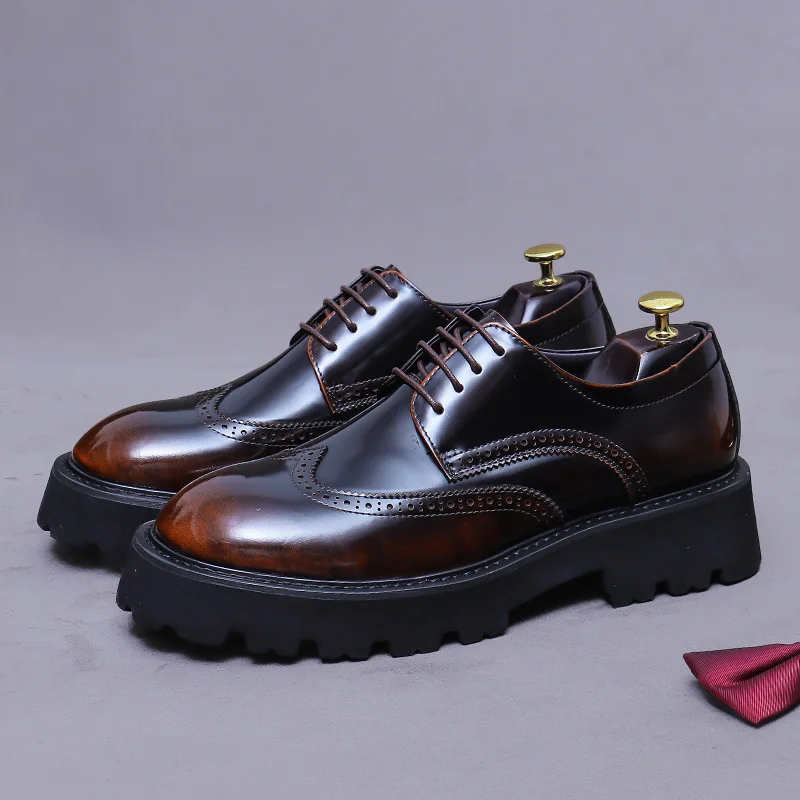 Danielwolf 23733, мужские туфли-броги в британском стиле с резной отделкой, увеличивающие рост, туфли дерби из натуральной кожи с круглым носком и толстой подошвой
Danielwolf 23733, мужские туфли-броги в британском стиле с резной отделкой, увеличивающие рост, туфли дерби из натуральной кожи с круглым носком и толстой подошвой