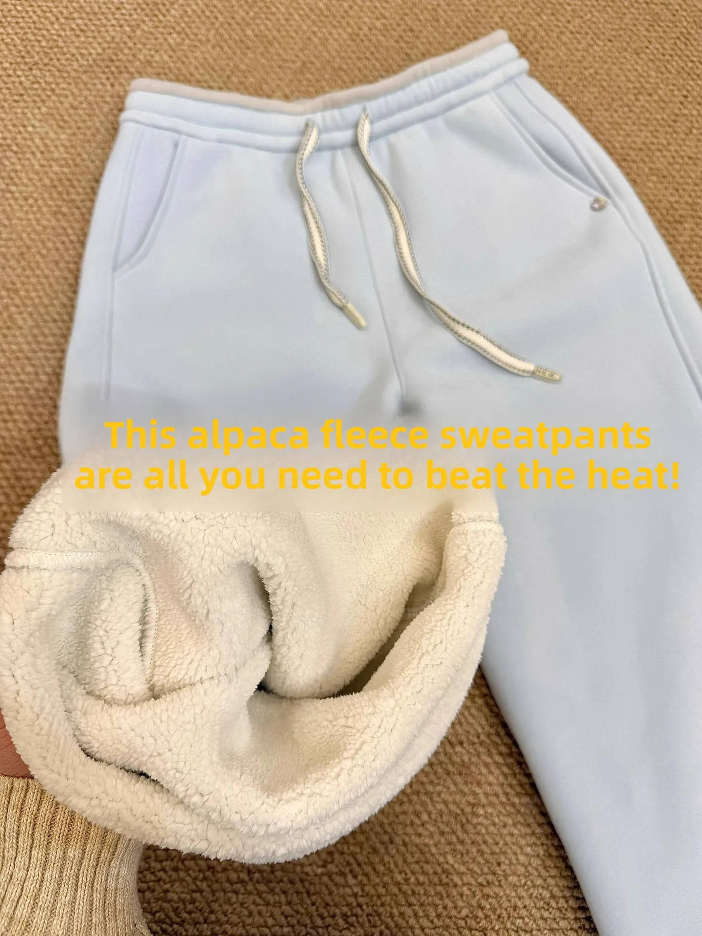 Blue Fce Lined Thiened Sweatpants Women's Winter New Lazy Warm Cuffed Dstring Casual Trousers High Waist Wide Leg Pants
Blue Fce Lined Thiened Sweatpants Women's Winter New Lazy Warm Cuffed Dstring Casual Trousers High Waist Wide Leg Pants