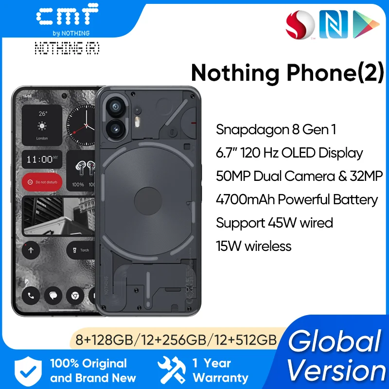Nothing Phone 2, глобальная версия, 6,7-дюймовый гибкий OLED-дисплей, смартфон 5G, Snapdragon 8 Gen 1, 4700 мАч, срок службы батареи, 50 МП, двойная камера
Nothing Phone 2, глобальная версия, 6,7-дюймовый гибкий OLED-дисплей, смартфон 5G, Snapdragon 8 Gen 1, 4700 мАч, срок службы батареи, 50 МП, двойная камера