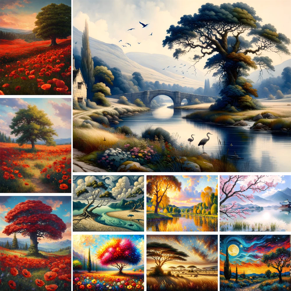Landscape Fantasy Tree Printed Canvas Cross-Stitch Embroidery Complete Kit Needlework Craft Painting Hobby Gift Package Jewelry
Landscape Fantasy Tree Printed Canvas Cross-Stitch Embroidery Complete Kit Needlework Craft Painting Hobby Gift Package Jewelry