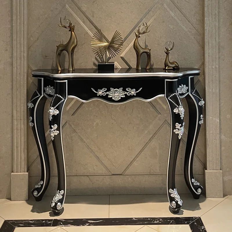 Entrance table against the wall Ebony European-style living room decorative end-view cabinet Jane European semi-round table corr
Entrance table against the wall Ebony European-style living room decorative end-view cabinet Jane European semi-round table corr