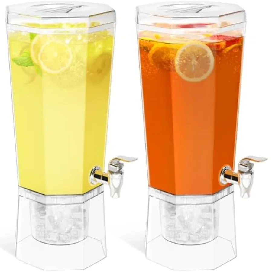 1.6 Gallon Drink Dispenser for Parties 2 Pcs, 6L Plastic Beverage Container with Stand for Juice/Tea/Soda and Lemonade, Clear W
1.6 Gallon Drink Dispenser for Parties 2 Pcs, 6L Plastic Beverage Container with Stand for Juice/Tea/Soda and Lemonade, Clear W