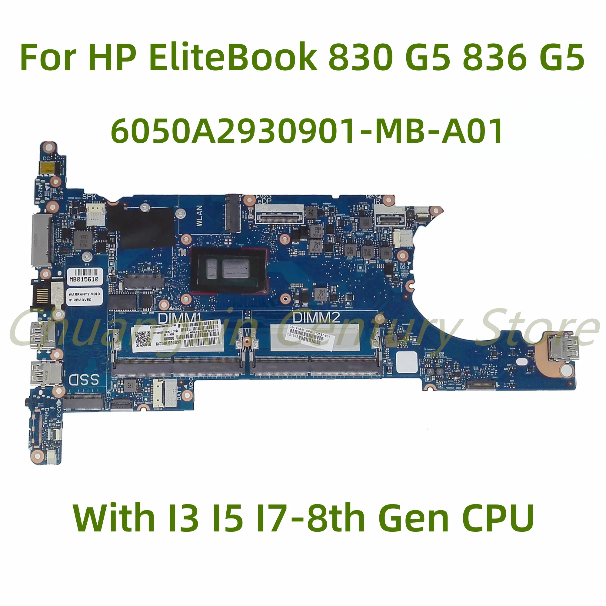 Подходит для материнской платы ноутбука HP EliteBook 830 G5 836 G5 6050A2930901-MB-A01 с I3 I5 I7-8th Gen CPU 100% протестирован Полная работа
Подходит для материнской платы ноутбука HP EliteBook 830 G5 836 G5 6050A2930901-MB-A01 с I3 I5 I7-8th Gen CPU 100% протестирован Полная работа