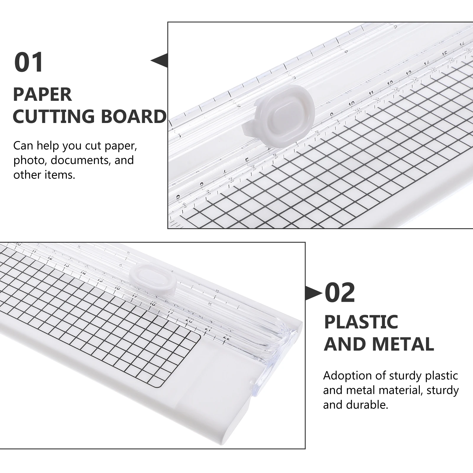 Sturdy Plastic Metal Paper Clear Scale Precise Cutting Finger Protection Mini Paper Trimmer for Crafting Scrapbooking
Sturdy Plastic Metal Paper Clear Scale Precise Cutting Finger Protection Mini Paper Trimmer for Crafting Scrapbooking
