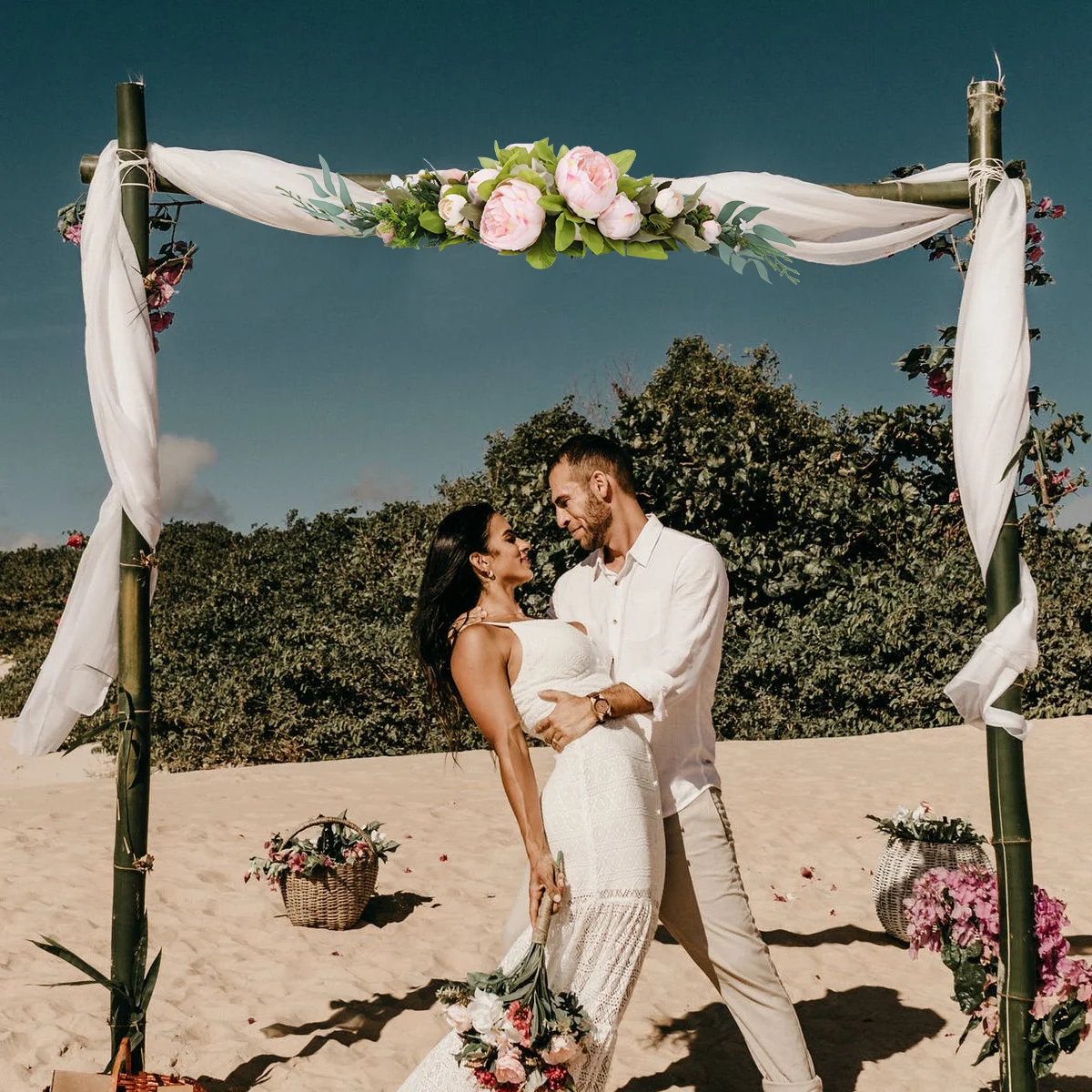 Plants Simulated Flower Door Decoration Peony Ornament Lintel Wedding Garland Artificial Wreath Colorful 
Plants Simulated Flower Door Decoration Peony Ornament Lintel Wedding Garland Artificial Wreath Colorful