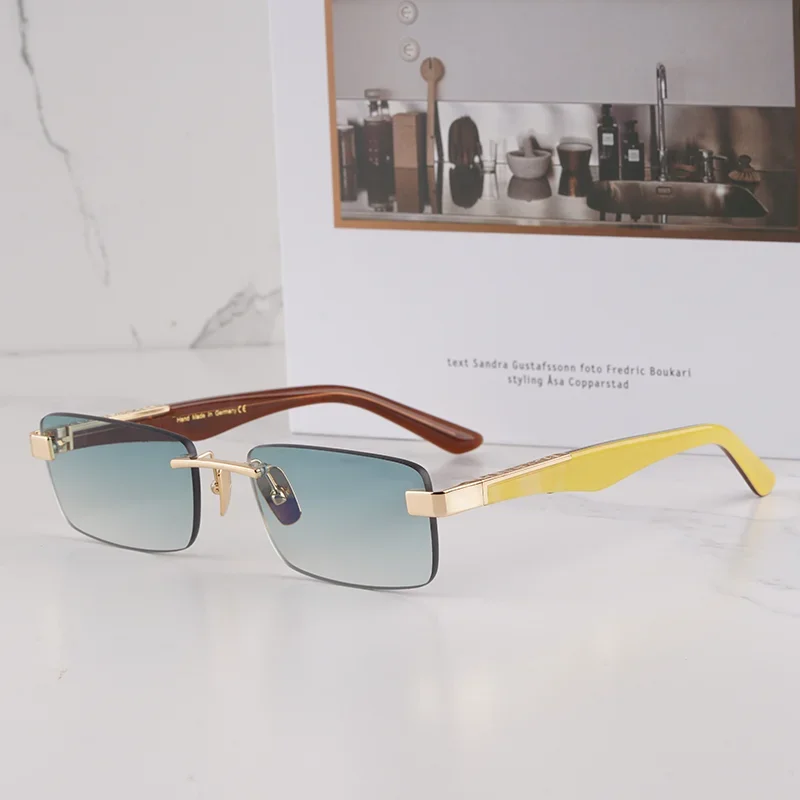 INS Fashion Classical ARTIST Series Boundless Sunglasses for Male Luxury Craft Patchwork Color Acetate Rimless Solar Glasse
INS Fashion Classical ARTIST Series Boundless Sunglasses for Male Luxury Craft Patchwork Color Acetate Rimless Solar Glasse