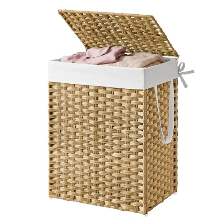 Laundry Hamper with Lid, Clothes Basket with Removable Liner and Handles, 23.8 Gallon, Foldable Narrow Laundry Organizer for Ba
Laundry Hamper with Lid, Clothes Basket with Removable Liner and Handles, 23.8 Gallon, Foldable Narrow Laundry Organizer for Ba
