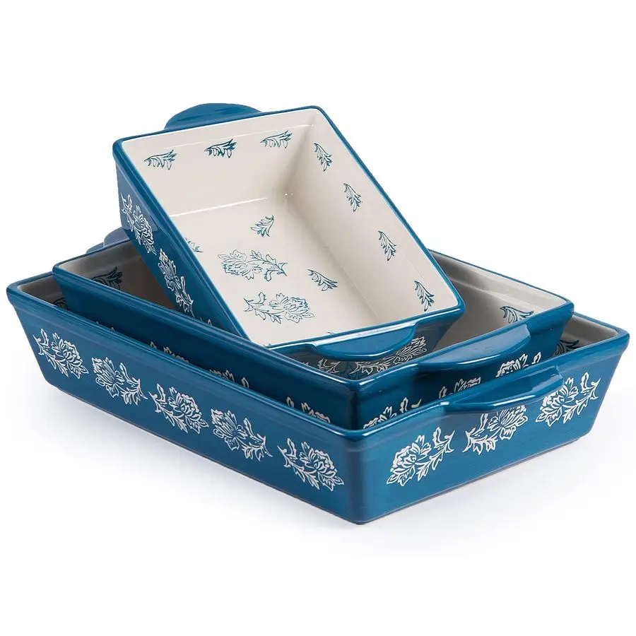 Набор керамических форм для запекания: 3 предмета для лазаньи и других блюд
Набор керамических форм для запекания: 3 предмета для лазаньи и других блюд