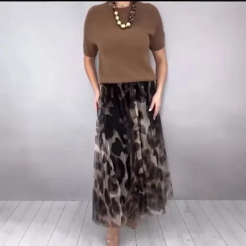 Casual Western Style Skirt Solid Sheer Mesh High Waist Flared Midi Skirts Layered Pleated Waist A Line Maxi Skirt Brown Beige
Casual Western Style Skirt Solid Sheer Mesh High Waist Flared Midi Skirts Layered Pleated Waist A Line Maxi Skirt Brown Beige