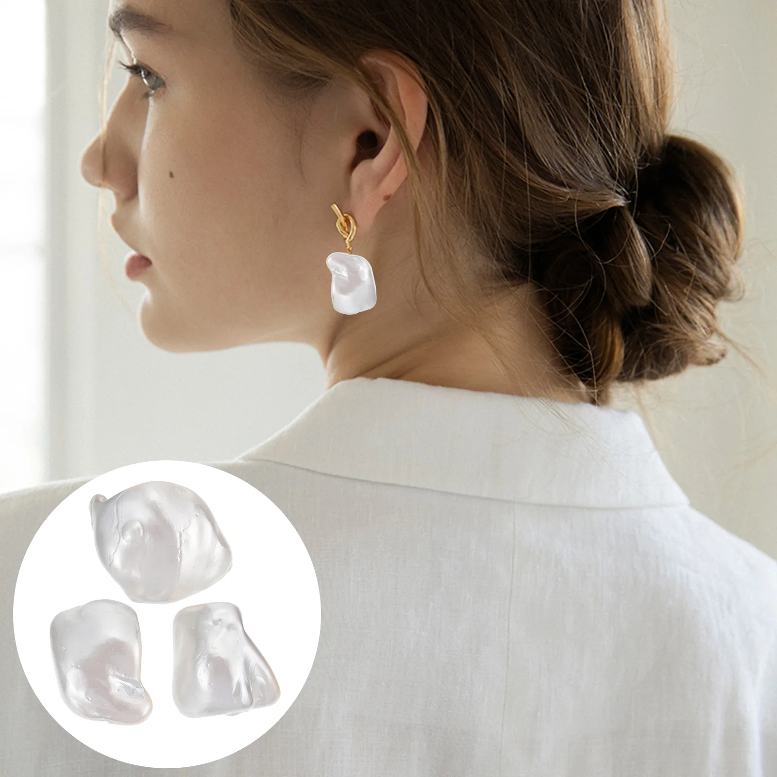 3Pcs Pearl Necklace Earrings Beads Jewelry Making Supplies Irregular Shaped DIY Craft Project Shell Design Loose Beads Charm
3Pcs Pearl Necklace Earrings Beads Jewelry Making Supplies Irregular Shaped DIY Craft Project Shell Design Loose Beads Charm