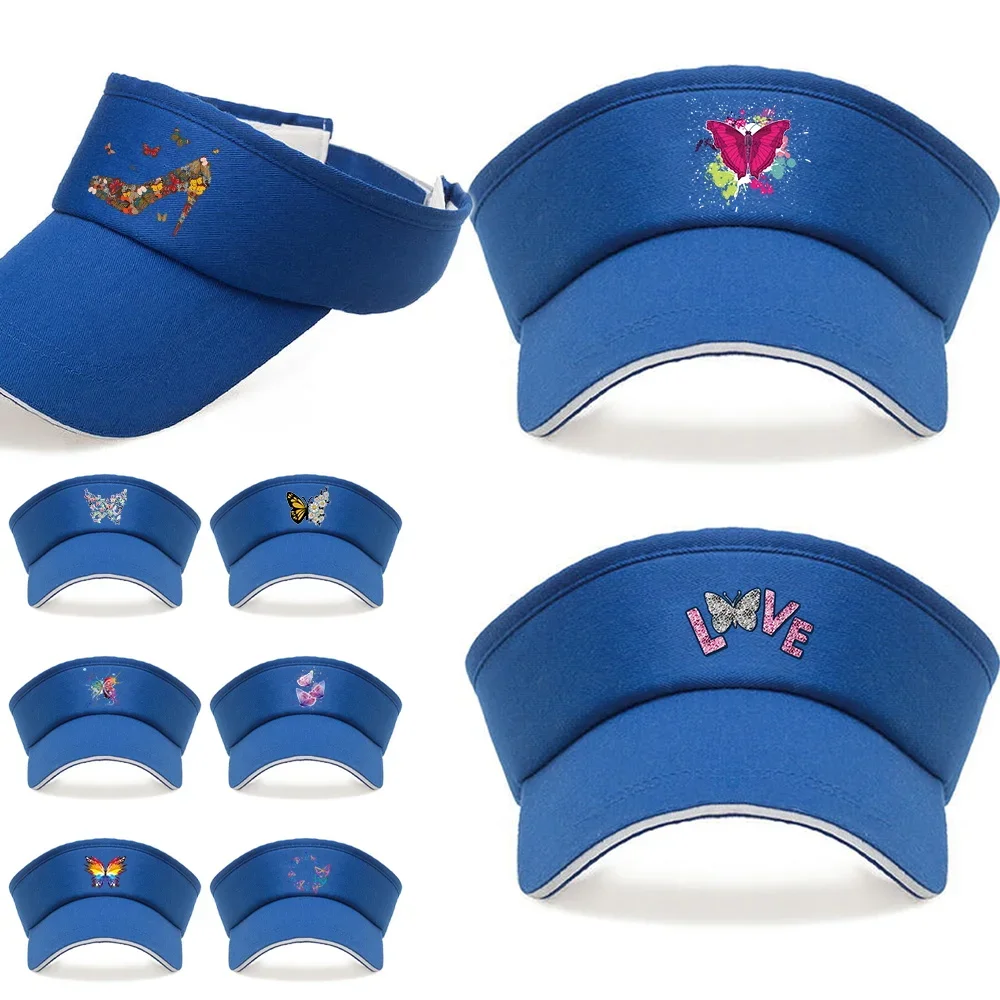 Women Hat Summer Empty Top Unisex Hats Outdoor Adjustable Sport Sun Visor Cap Hat for Golf Printing Butterfly Series Anti-UV
Women Hat Summer Empty Top Unisex Hats Outdoor Adjustable Sport Sun Visor Cap Hat for Golf Printing Butterfly Series Anti-UV