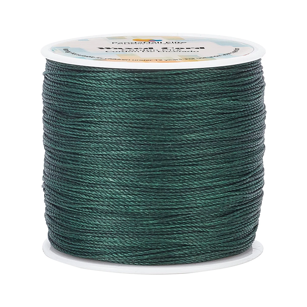 1 Roll Round Waxed Polyester Cords Twisted Cord Dark Green 0.5mm 115.92 yards(106m)/roll
1 Roll Round Waxed Polyester Cords Twisted Cord Dark Green 0.5mm 115.92 yards(106m)/roll