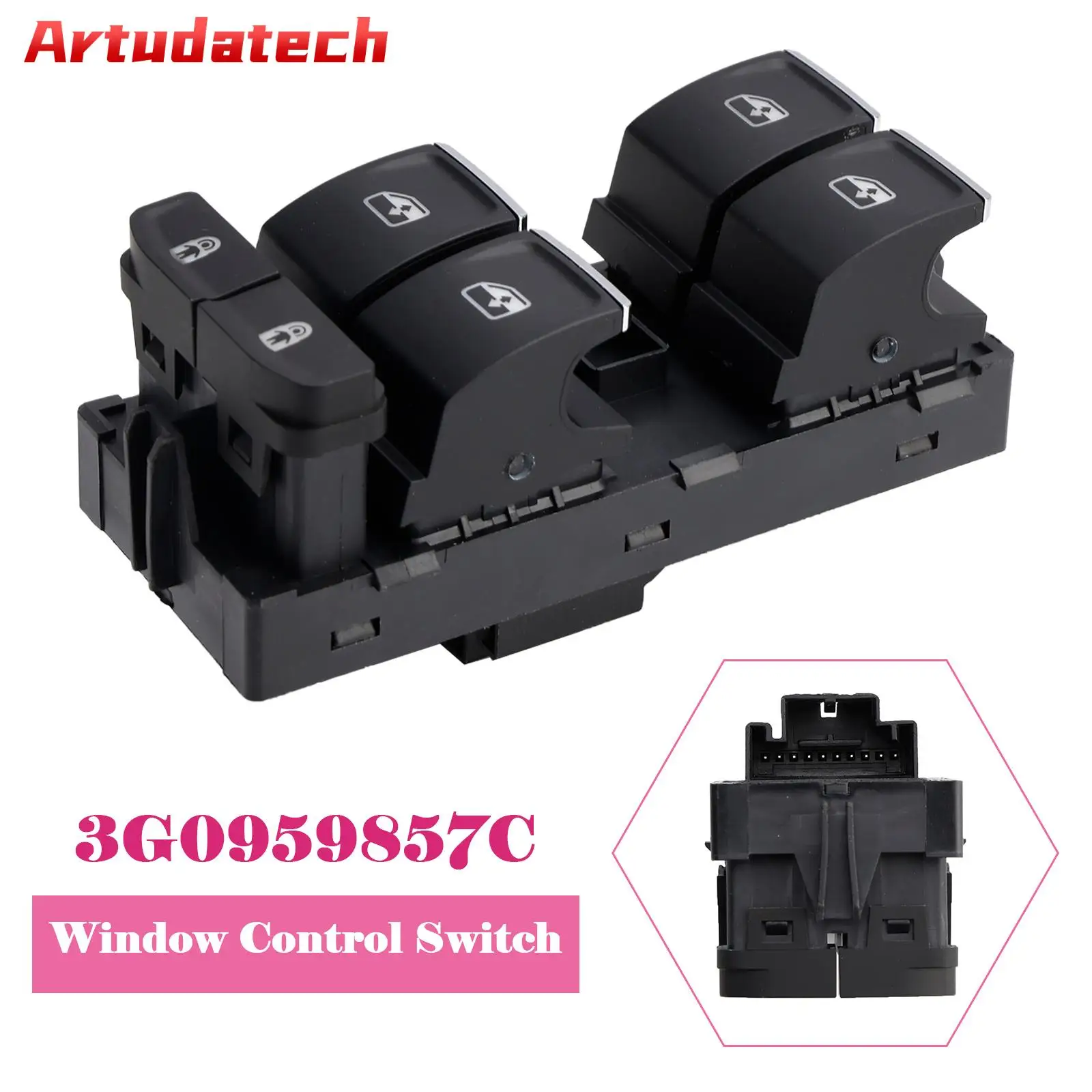 Artudatech 3G0959857C Window Control Switch for VW Touran 2016-2021 Touareg 2018-2021 Car Accessories 2019 2020
Artudatech 3G0959857C Window Control Switch for VW Touran 2016-2021 Touareg 2018-2021 Car Accessories 2019 2020