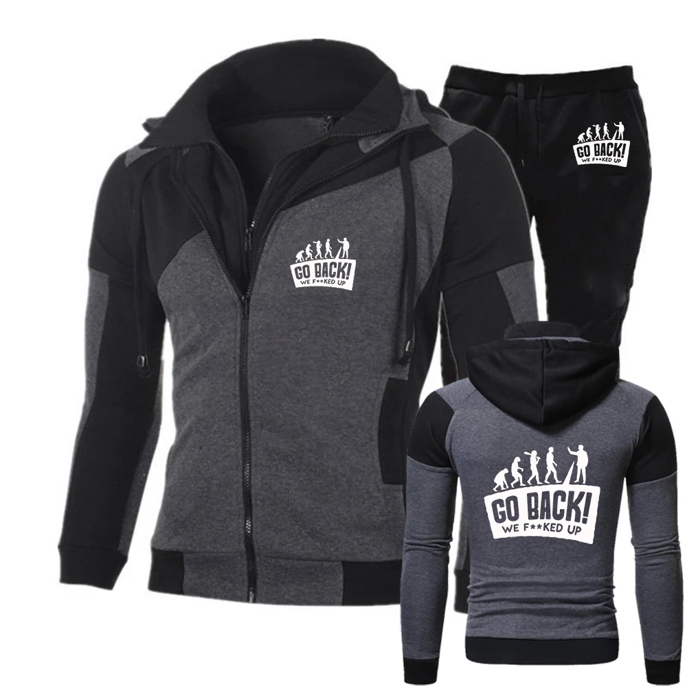 Evolution Themed Humor The new men's slant zippers suit is suitable for spring and autumn fashion hoodies
Evolution Themed Humor The new men's slant zippers suit is suitable for spring and autumn fashion hoodies