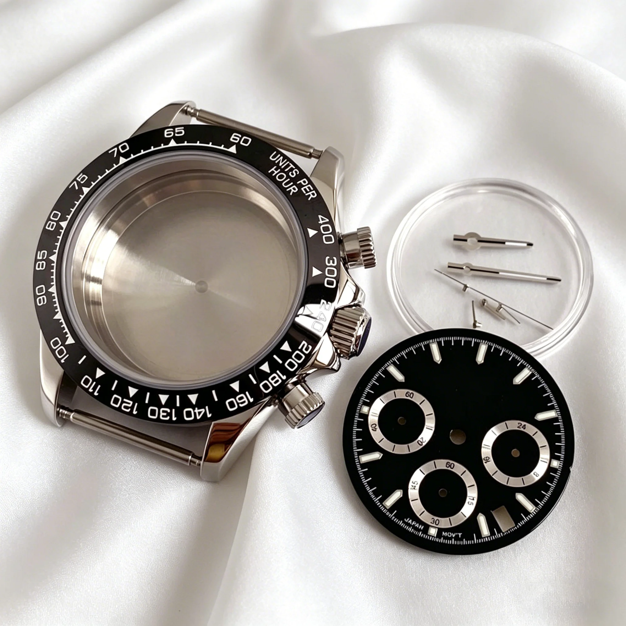 Tandorio 39mm VK63 Watch Case With Black/White Belze Sapphire Glass Stainless Steel Chronograph Watch Case Accessories Parts
Tandorio 39mm VK63 Watch Case With Black/White Belze Sapphire Glass Stainless Steel Chronograph Watch Case Accessories Parts
