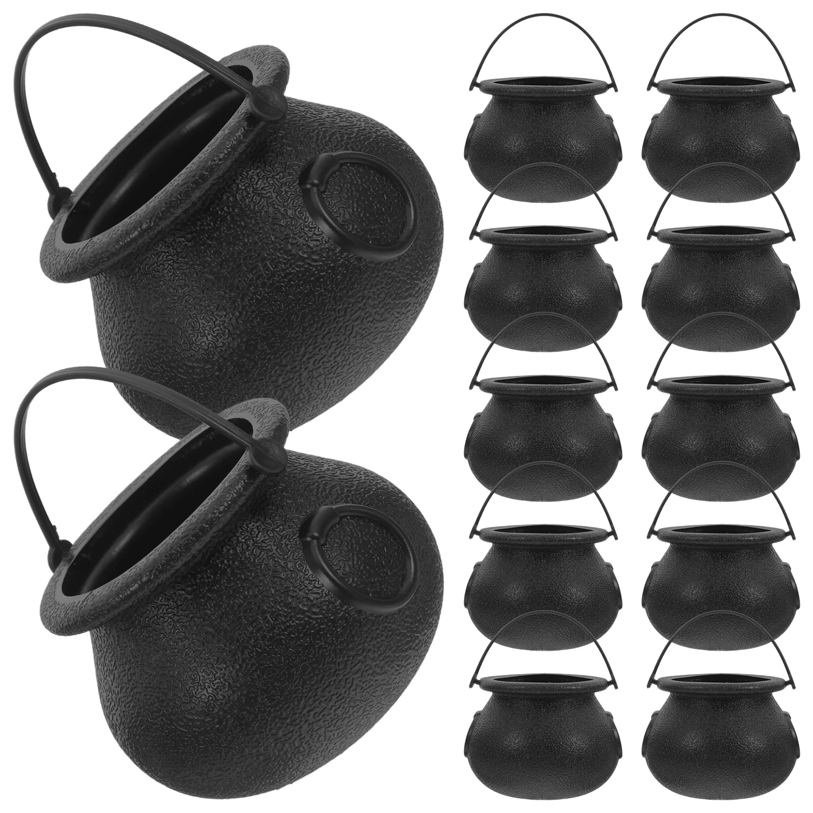12pcs Mini Black Plastic Witch Cauldron Candy Buckets Jars for Halloween Party Decorations Storage Containers Versatile Use
12pcs Mini Black Plastic Witch Cauldron Candy Buckets Jars for Halloween Party Decorations Storage Containers Versatile Use