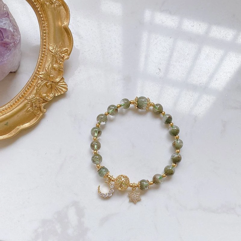 Natural Chorite Crystals Cornucopia Money Drawing and Luck Changing Wangbaroque Anomaly Crystal Star and Moon Pendant Bracelet
Natural Chorite Crystals Cornucopia Money Drawing and Luck Changing Wangbaroque Anomaly Crystal Star and Moon Pendant Bracelet