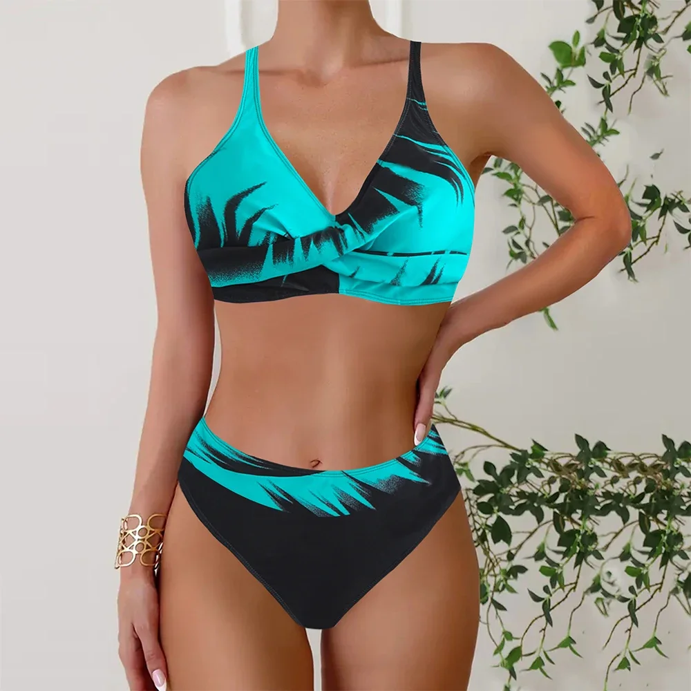 Two Piece Women's Tropical Print Bikini Set Summer Vacation Swimsuit Lady Print Tankini Tops Summer Beach Swimwear
Two Piece Women's Tropical Print Bikini Set Summer Vacation Swimsuit Lady Print Tankini Tops Summer Beach Swimwear