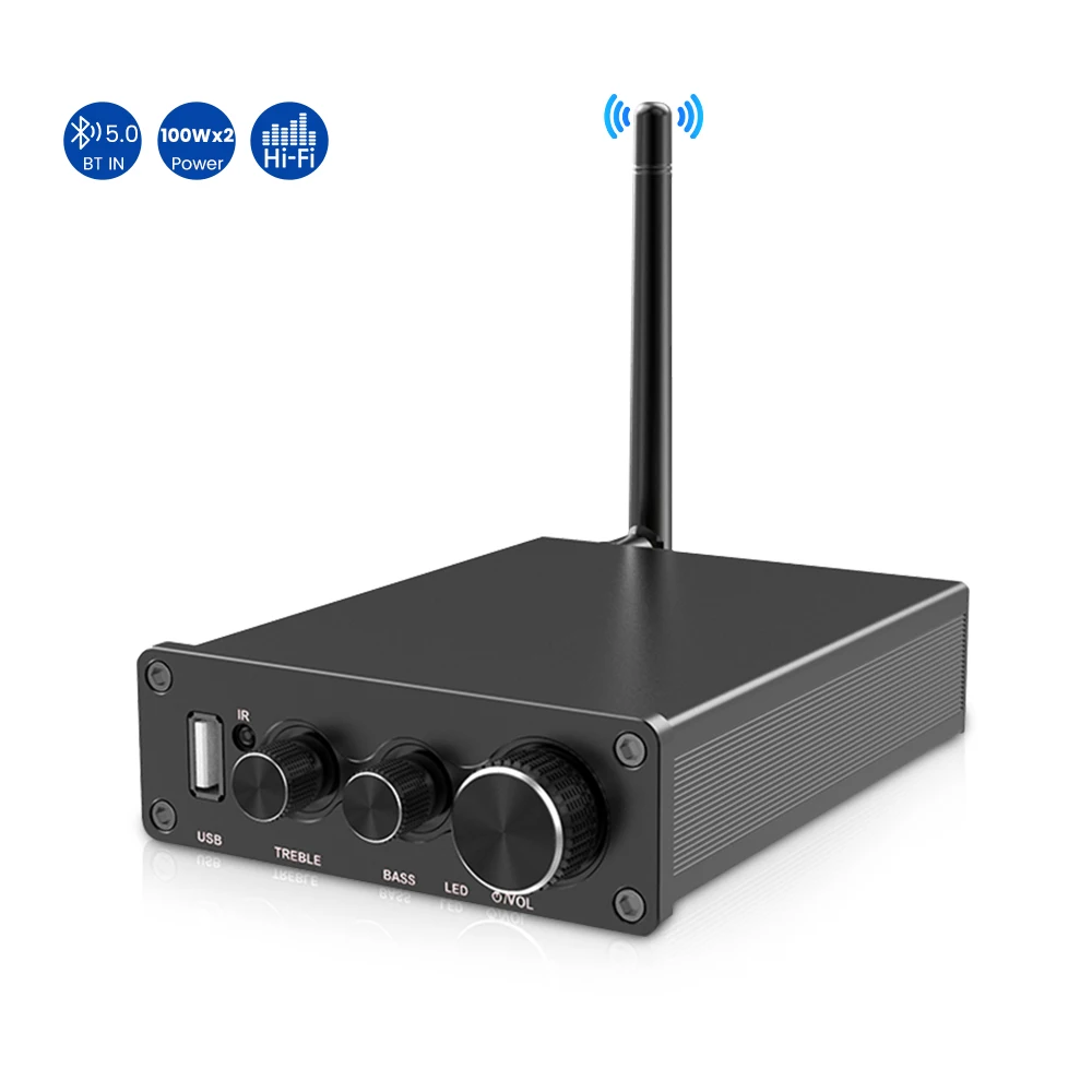 AIYIMA Bluetooth 5.0 Power Amplifier NE5532 VA2239 HIFI High Power 100w×2 USB Home Power Amplifier Adjustable Treble and Bass
AIYIMA Bluetooth 5.0 Power Amplifier NE5532 VA2239 HIFI High Power 100w×2 USB Home Power Amplifier Adjustable Treble and Bass