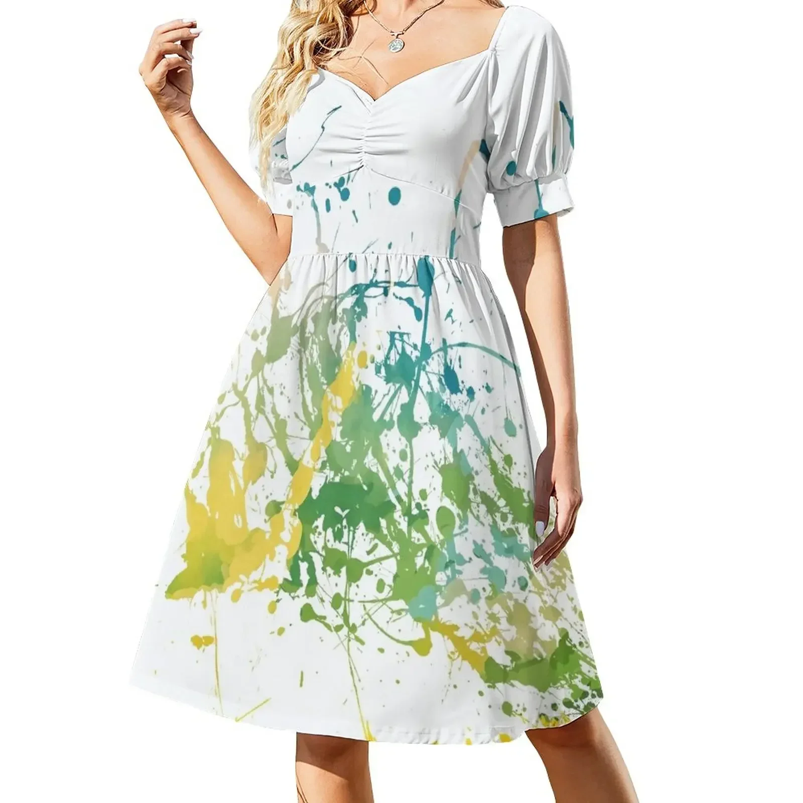 Colorful Paint Splatter Sleeveless Dress women's fashion dresses Women's summer long dress Dress
Colorful Paint Splatter Sleeveless Dress women's fashion dresses Women's summer long dress Dress