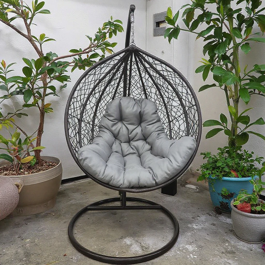 Modern Design PE Rattan Egg Chair for Outdoor Patio Hanging Metal Chair for Garden Terrace Leisure Resorts Hotels Schools/Gyms
Modern Design PE Rattan Egg Chair for Outdoor Patio Hanging Metal Chair for Garden Terrace Leisure Resorts Hotels Schools/Gyms