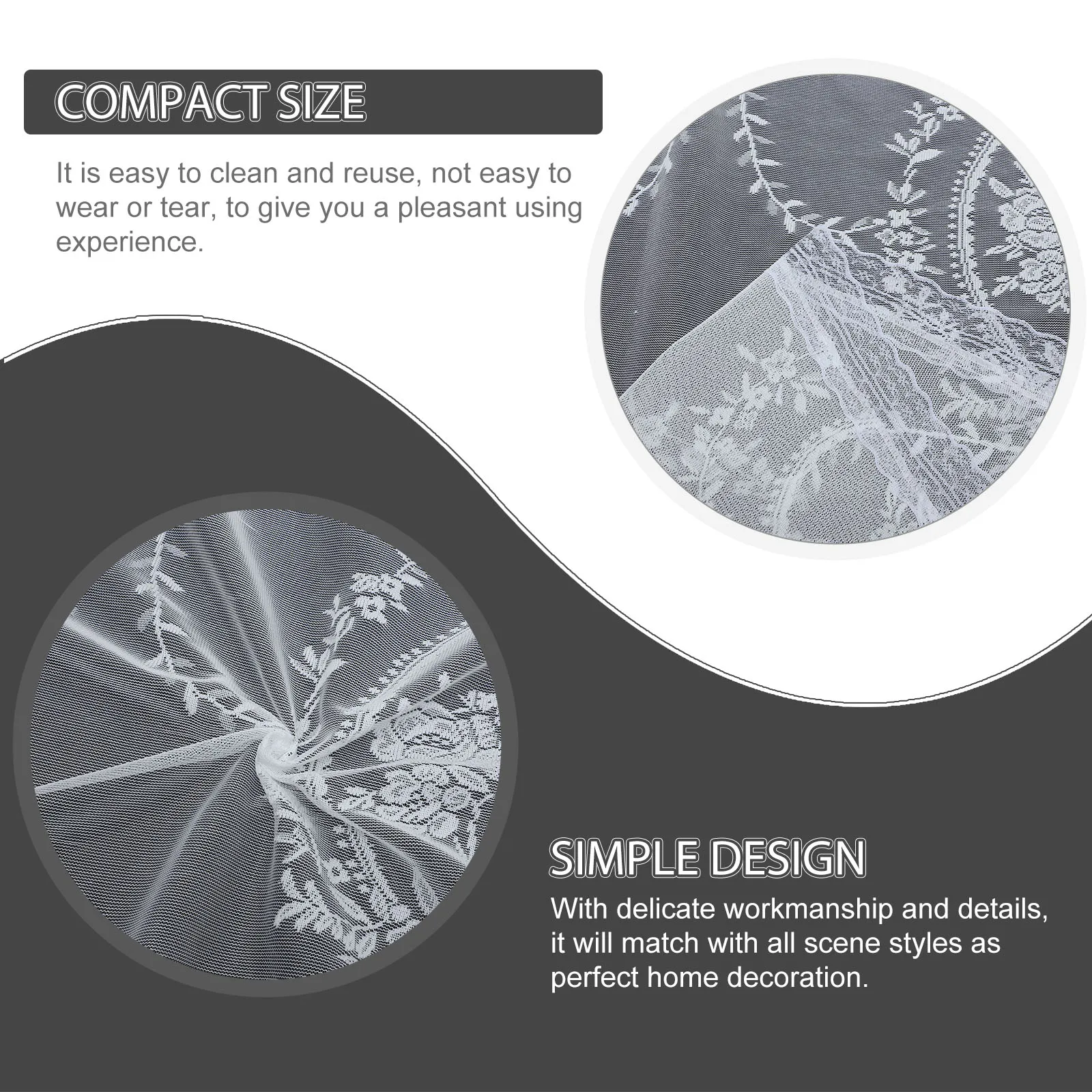 Lace Tablecloth Round 60 Inch Circle White Decorative Outdoor Picnic Cover Reusable Table Cover Protection
Lace Tablecloth Round 60 Inch Circle White Decorative Outdoor Picnic Cover Reusable Table Cover Protection