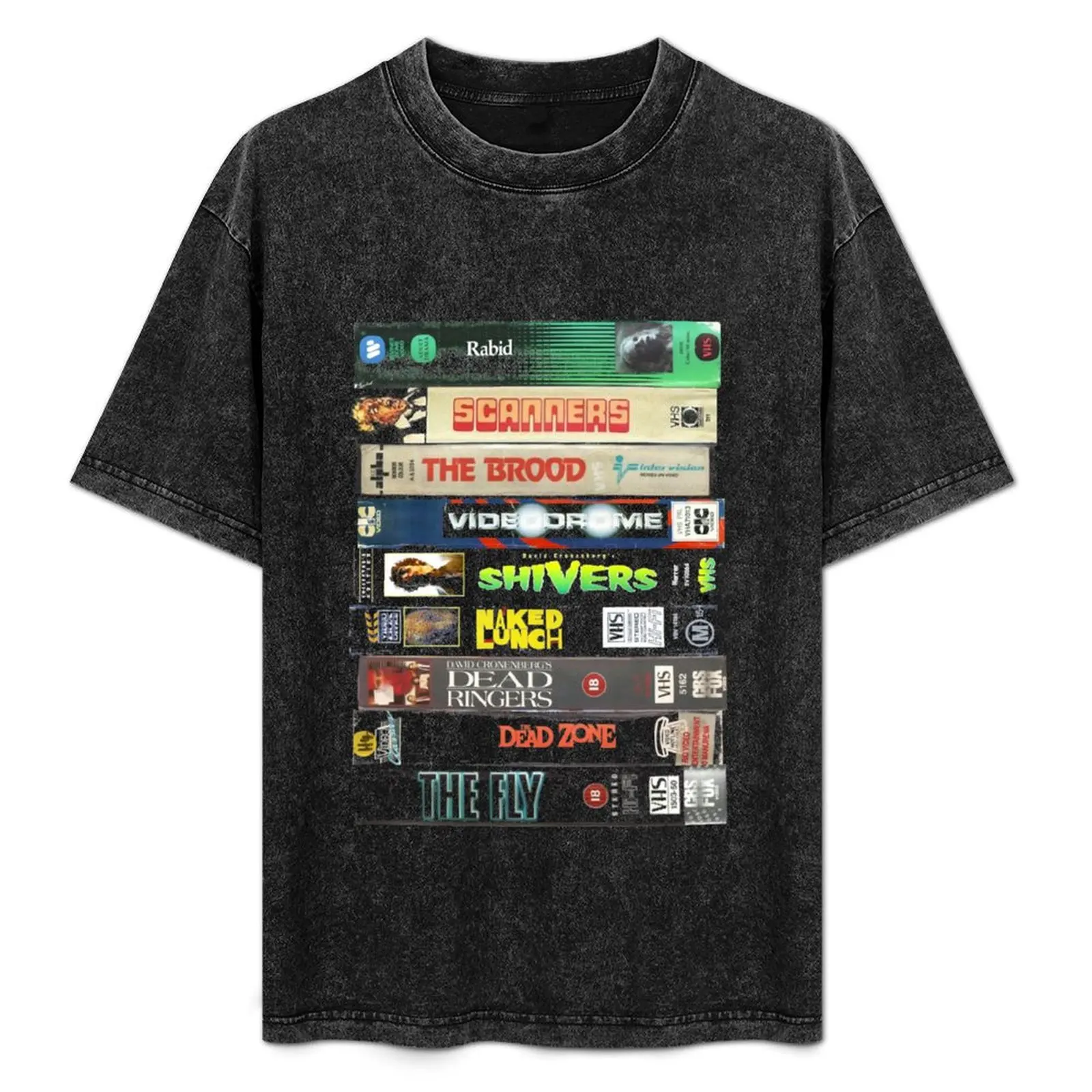 Cronenberg VHS collection Scanners Halloween Horror movie scifi film T-Shirt Abstract Pattern Print Top
Cronenberg VHS collection Scanners Halloween Horror movie scifi film T-Shirt Abstract Pattern Print Top