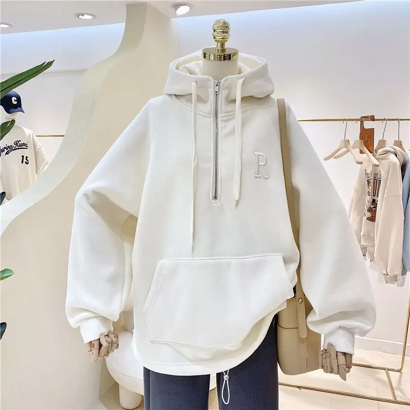 Large Size Hoodie Sweatirt with Zipper And Letter Embroidery for Men And Women Warm And Thiened Spring Autumn ential
Large Size Hoodie Sweatirt with Zipper And Letter Embroidery for Men And Women Warm And Thiened Spring Autumn ential