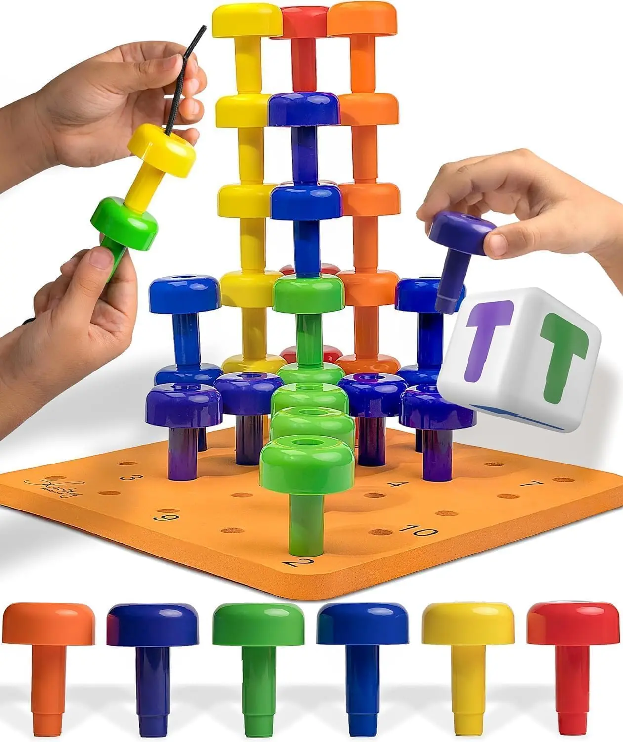 Montessori Peg Board Set - 33 Pc Educational Toys for Toddlers 2+ Years - Fine Motor Skills & Color Learning
Montessori Peg Board Set - 33 Pc Educational Toys for Toddlers 2+ Years - Fine Motor Skills & Color Learning