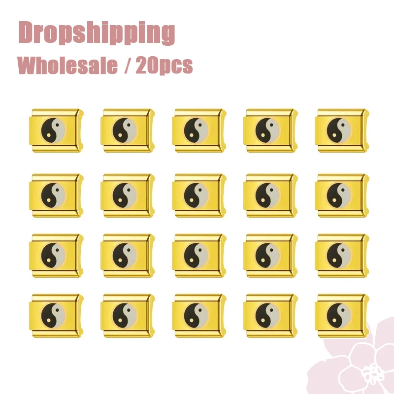 20Pcs Golden and Silvery Tai Chi Pattern Italian Charm Link for Women Fit 9mm Stainless Steel Bracelet DIY Making Gift Jewelry
20Pcs Golden and Silvery Tai Chi Pattern Italian Charm Link for Women Fit 9mm Stainless Steel Bracelet DIY Making Gift Jewelry