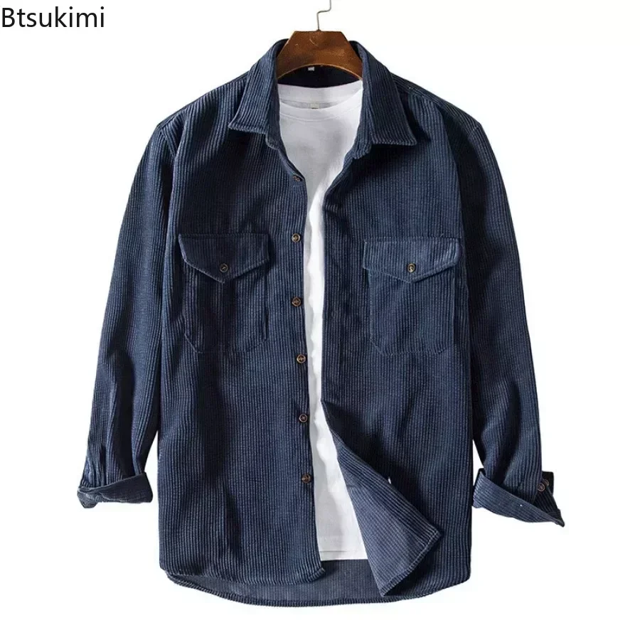 2025 Men's Casual Corduroy Shirts Spring Autumn Long Sleeve Double Pockets Shirts Jackets Male Solid Fashion Loose Tops for Men
2025 Men's Casual Corduroy Shirts Spring Autumn Long Sleeve Double Pockets Shirts Jackets Male Solid Fashion Loose Tops for Men