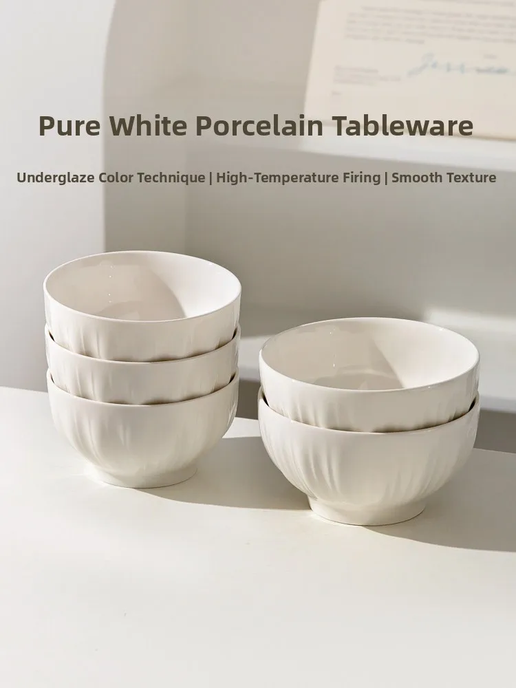 KAWASIMAYA White Ceramic Rice Bowl 45 Inch Underglaze Color Dining Set Home Use Simple Style Daily Scene Enhanced Porcelain
KAWASIMAYA White Ceramic Rice Bowl 45 Inch Underglaze Color Dining Set Home Use Simple Style Daily Scene Enhanced Porcelain