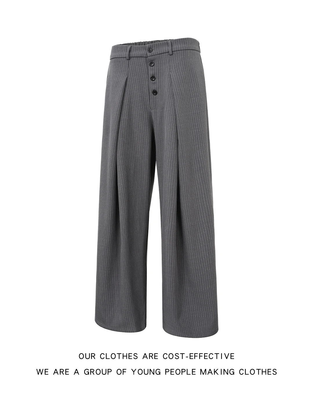 American Sle Casual Stripe Pleated West Pants Men Women Loose Fit Spring Button Design Suit Pants Straight Leg Spring
American Sle Casual Stripe Pleated West Pants Men Women Loose Fit Spring Button Design Suit Pants Straight Leg Spring